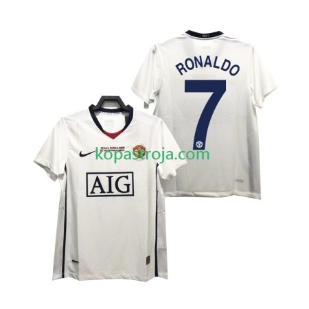 Billiga Fotbollströjor Manchester United Ronaldo 7 Champions League 2008 2009 Retro Borta tröja Kortärmad